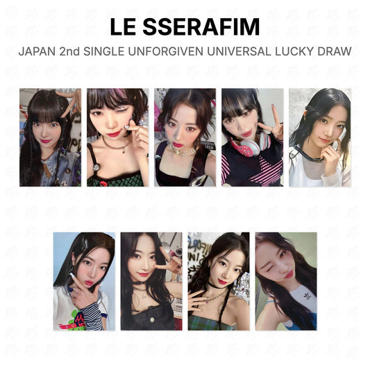 LE SSERAFIM JAPAN 2nd SINGLE UNFORGIVEN UNIVERSAL LUCKY DRAW Official Photocard