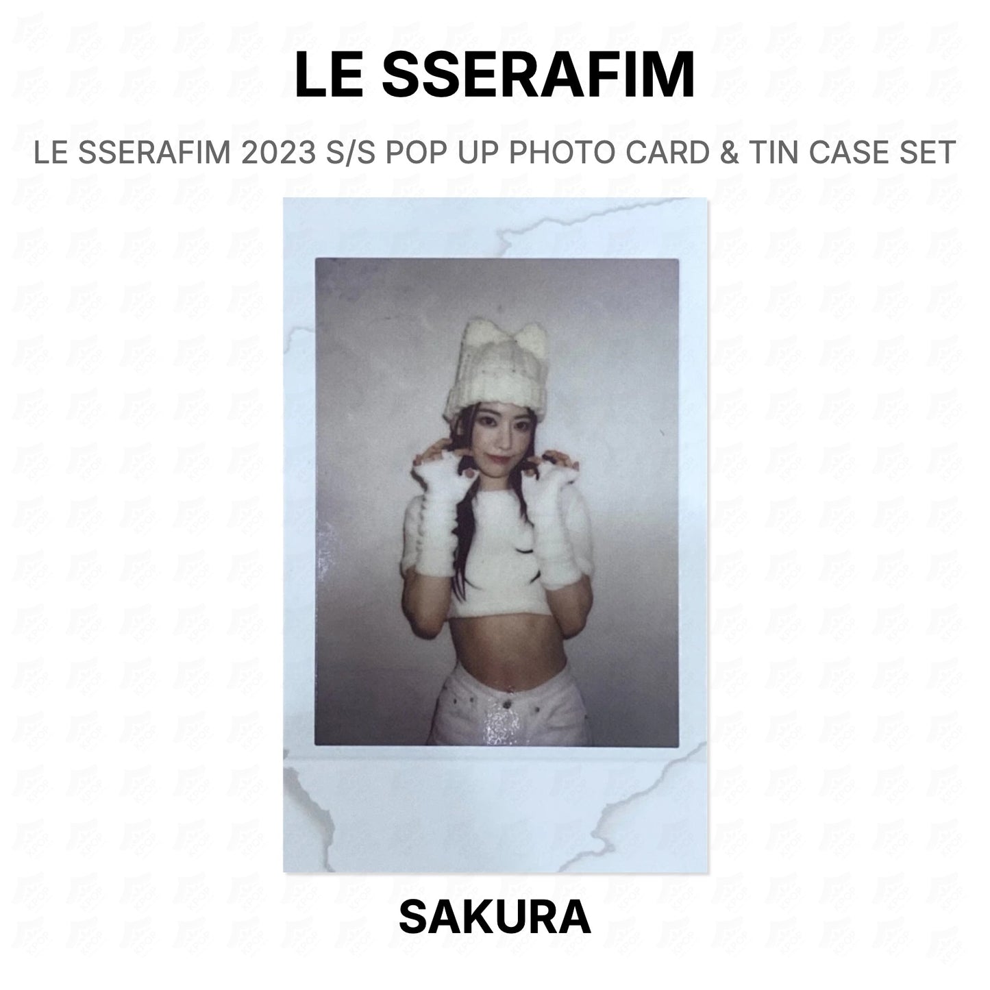 LE SSERAFIM 2023 S/S POP UP PHOTO CARD & TIN CASE SET Official Photocard