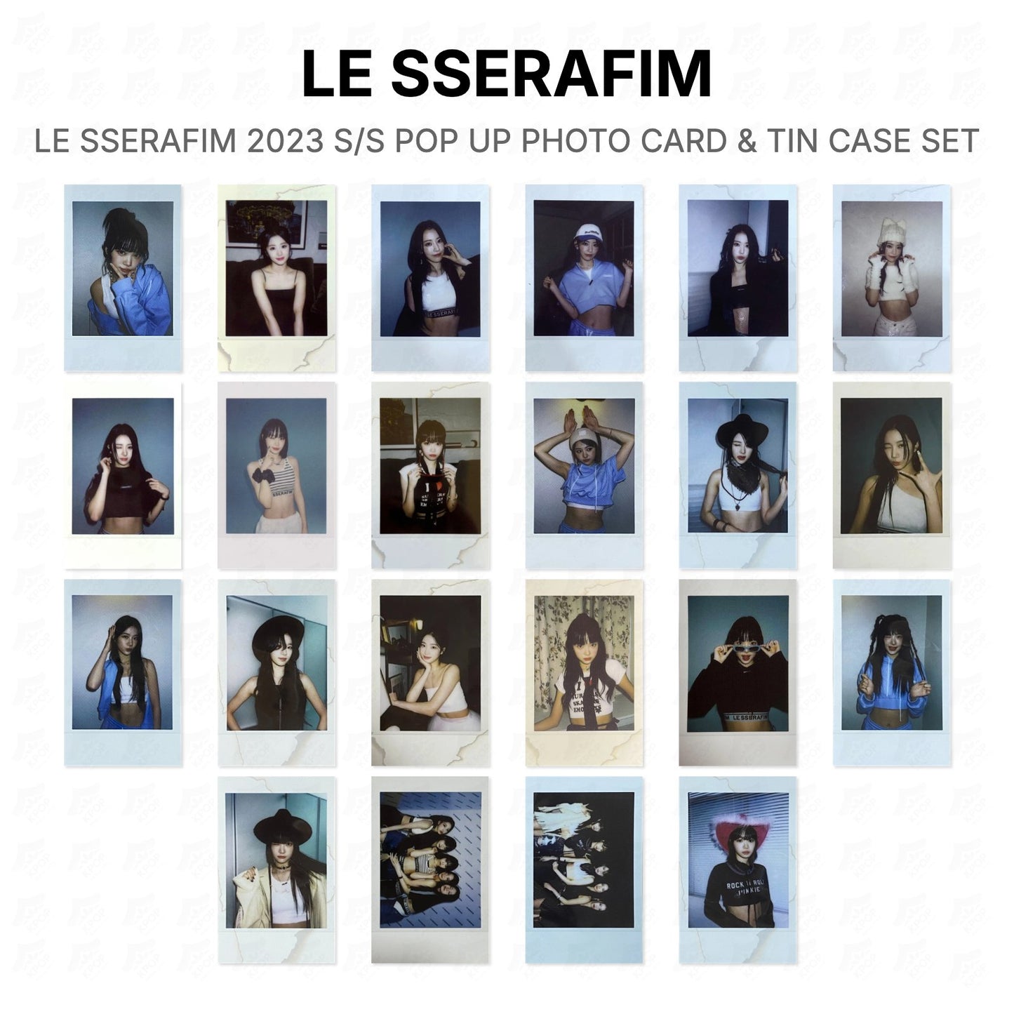 LE SSERAFIM 2023 S/S POP UP PHOTO CARD & TIN CASE SET Official Photocard