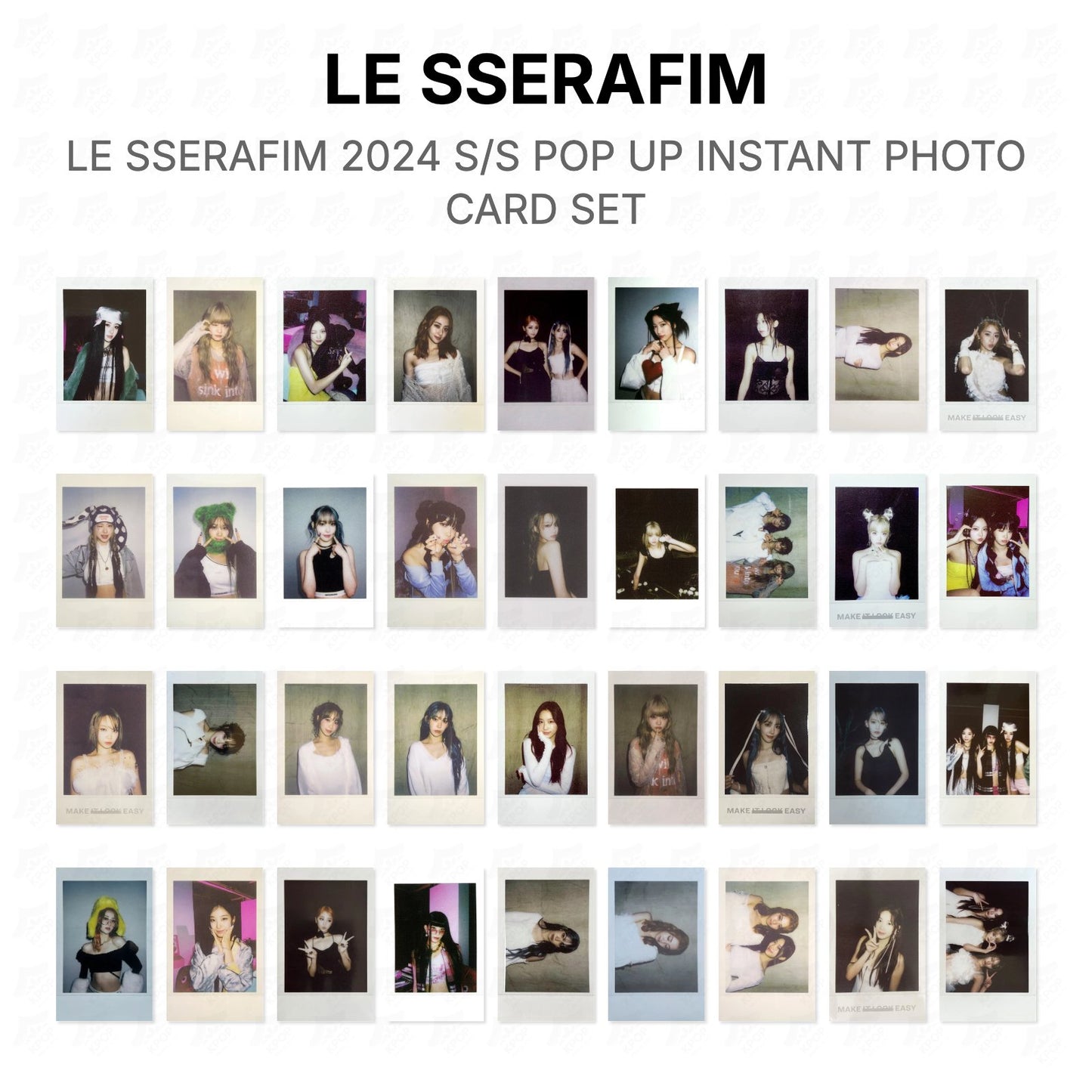 LE SSERAFIM 2024 S/S POP UP INSTANT PHOTO CARD SET Official Photocard