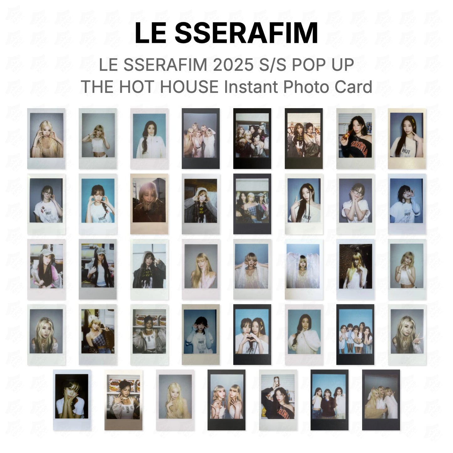 LE SSERAFIM 2025 S/S POP UP THE HOT HOUSE Instant Photo Card Official Photocard
