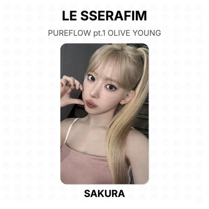 LE SSERAFIM PUREFLOW pt.1 OLIVE YOUNG Official Photocard