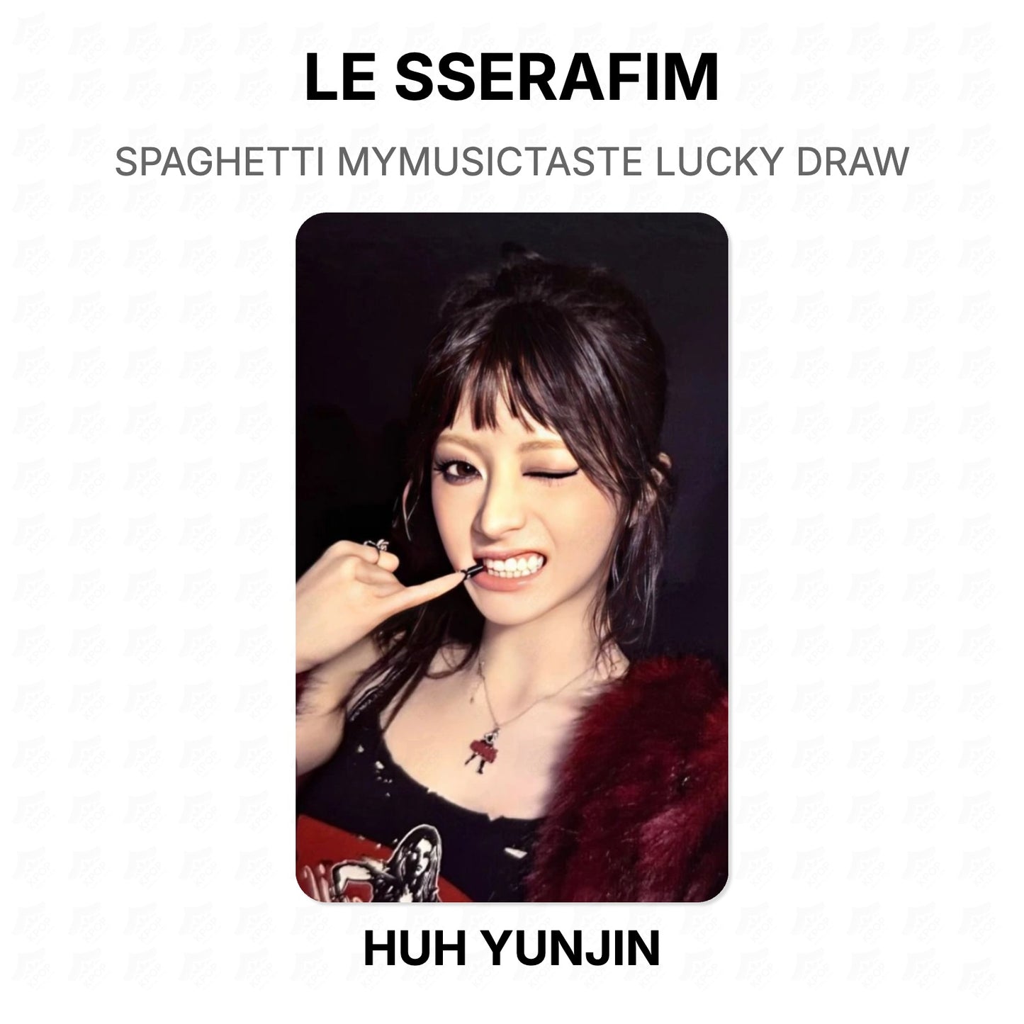 LE SSERAFIM SPAGHETTI MYMUSICTASTE LUCKY DRAW Official Photocard