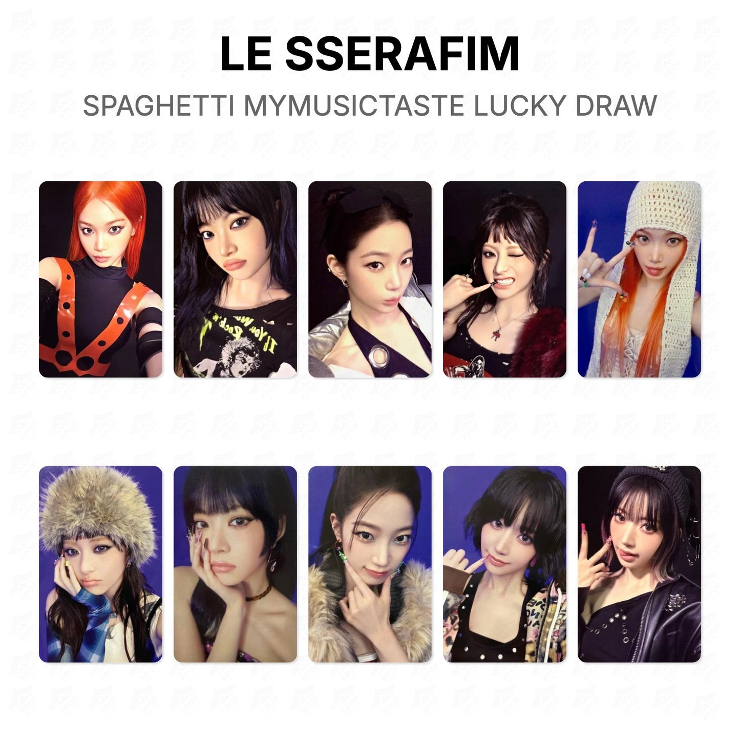 LE SSERAFIM SPAGHETTI MYMUSICTASTE LUCKY DRAW Official Photocard