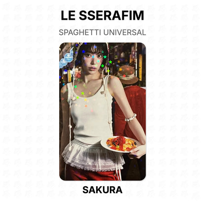 LE SSERAFIM SPAGHETTI UNIVERSAL Official Photocard