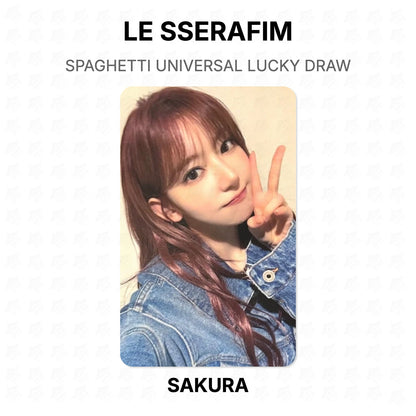 LE SSERAFIM SPAGHETTI UNIVERSAL LUCKY DRAW Official Photocard
