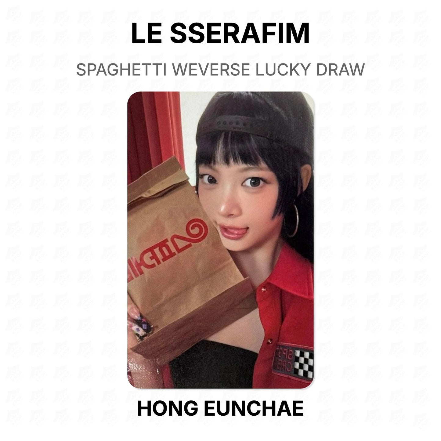 LE SSERAFIM SPAGHETTI WEVERSE LUCKY DRAW Official Photocard