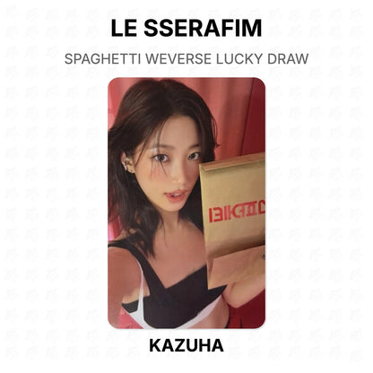 LE SSERAFIM SPAGHETTI WEVERSE LUCKY DRAW Official Photocard