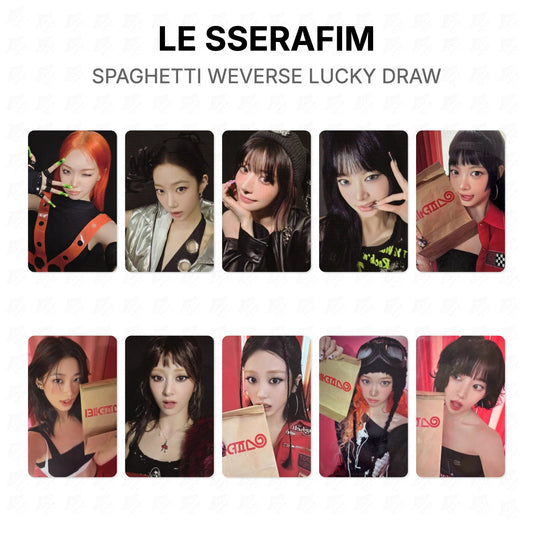 LE SSERAFIM SPAGHETTI WEVERSE LUCKY DRAW Official Photocard