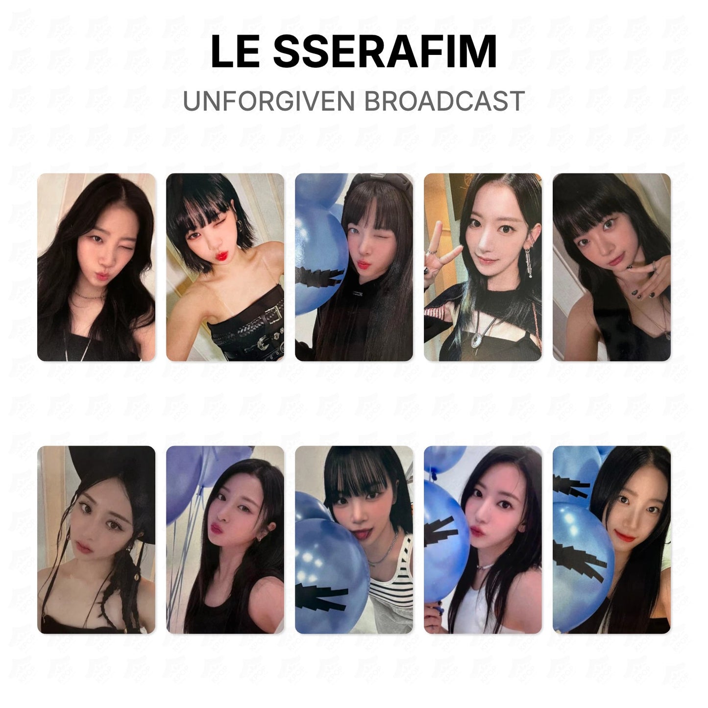 LE SSERAFIM UNFORGIVEN BROADCAST Official Photocard
