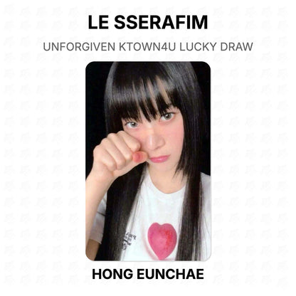 LE SSERAFIM UNFORGIVEN KTOWN4U LUCKY DRAW Official Photocard