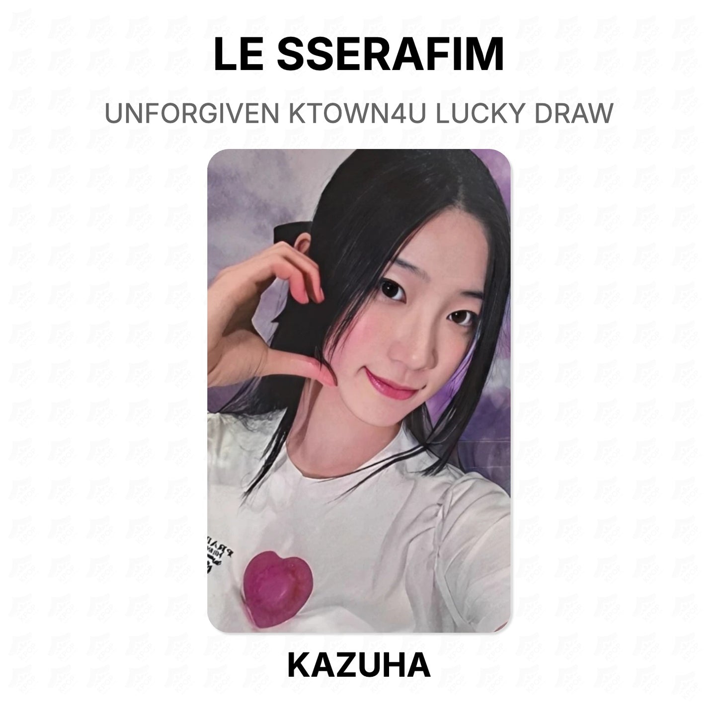 LE SSERAFIM UNFORGIVEN KTOWN4U LUCKY DRAW Official Photocard