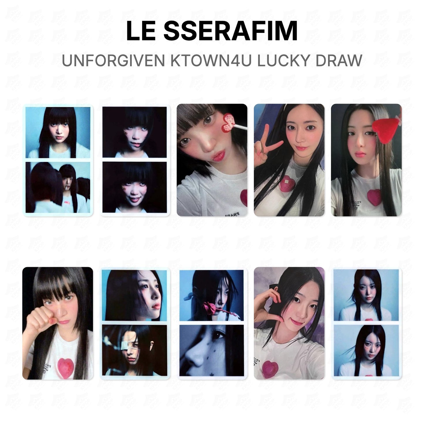 LE SSERAFIM UNFORGIVEN KTOWN4U LUCKY DRAW Official Photocard