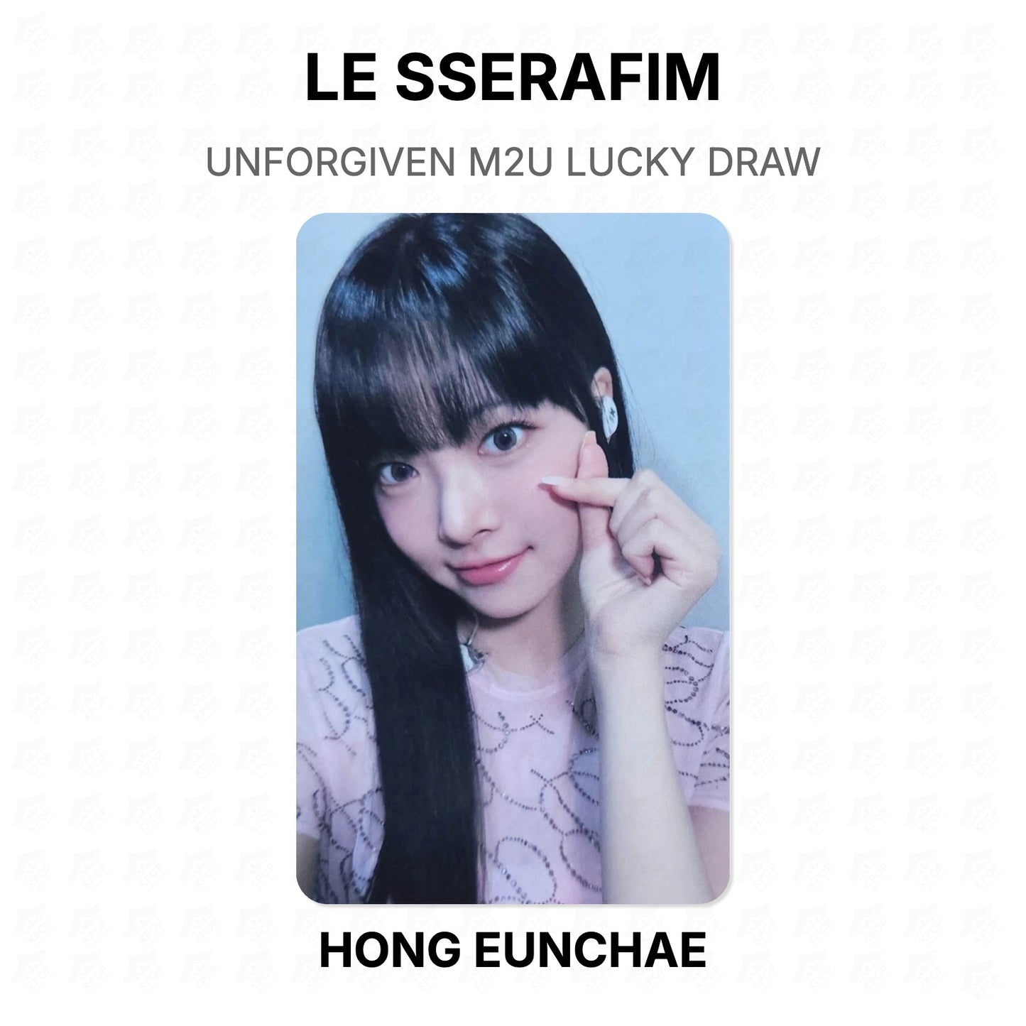 LE SSERAFIM UNFORGIVEN M2U LUCKY DRAW Official Photocard