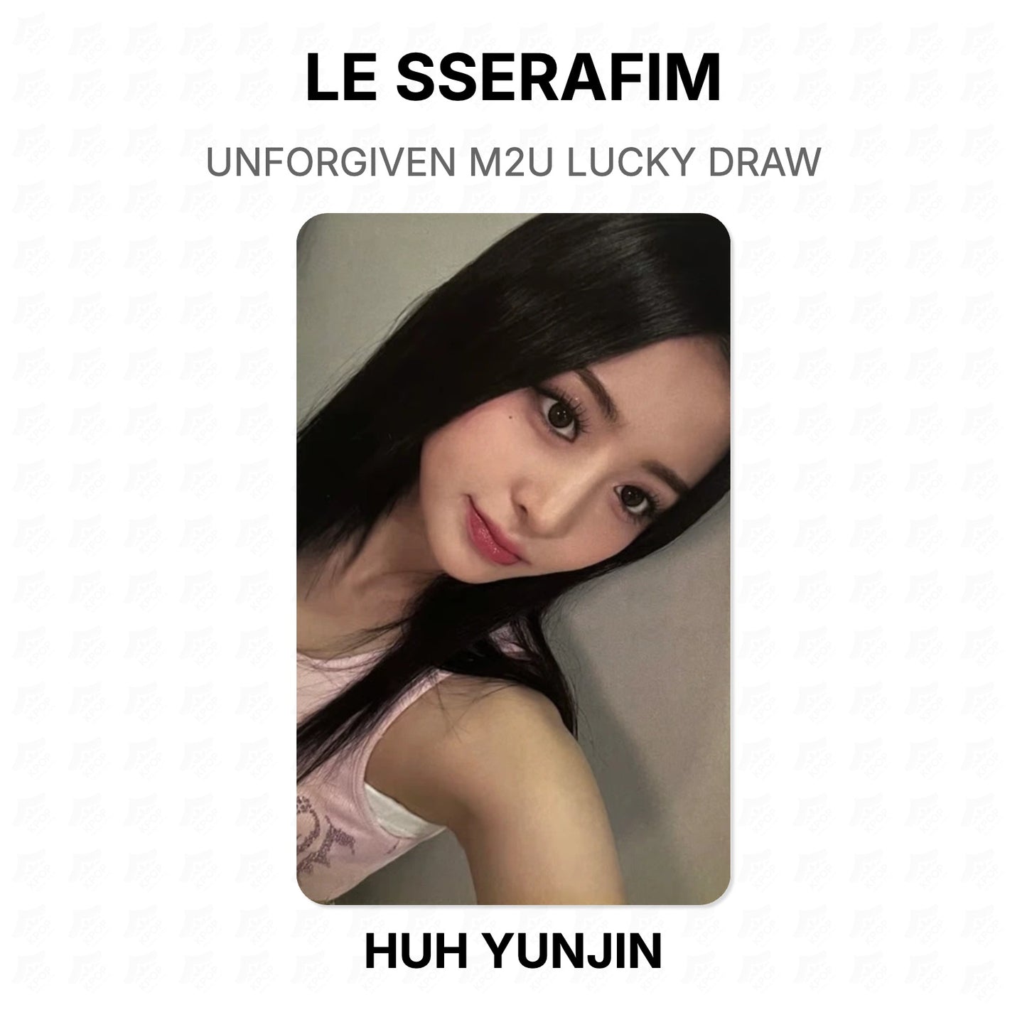 LE SSERAFIM UNFORGIVEN M2U LUCKY DRAW Official Photocard