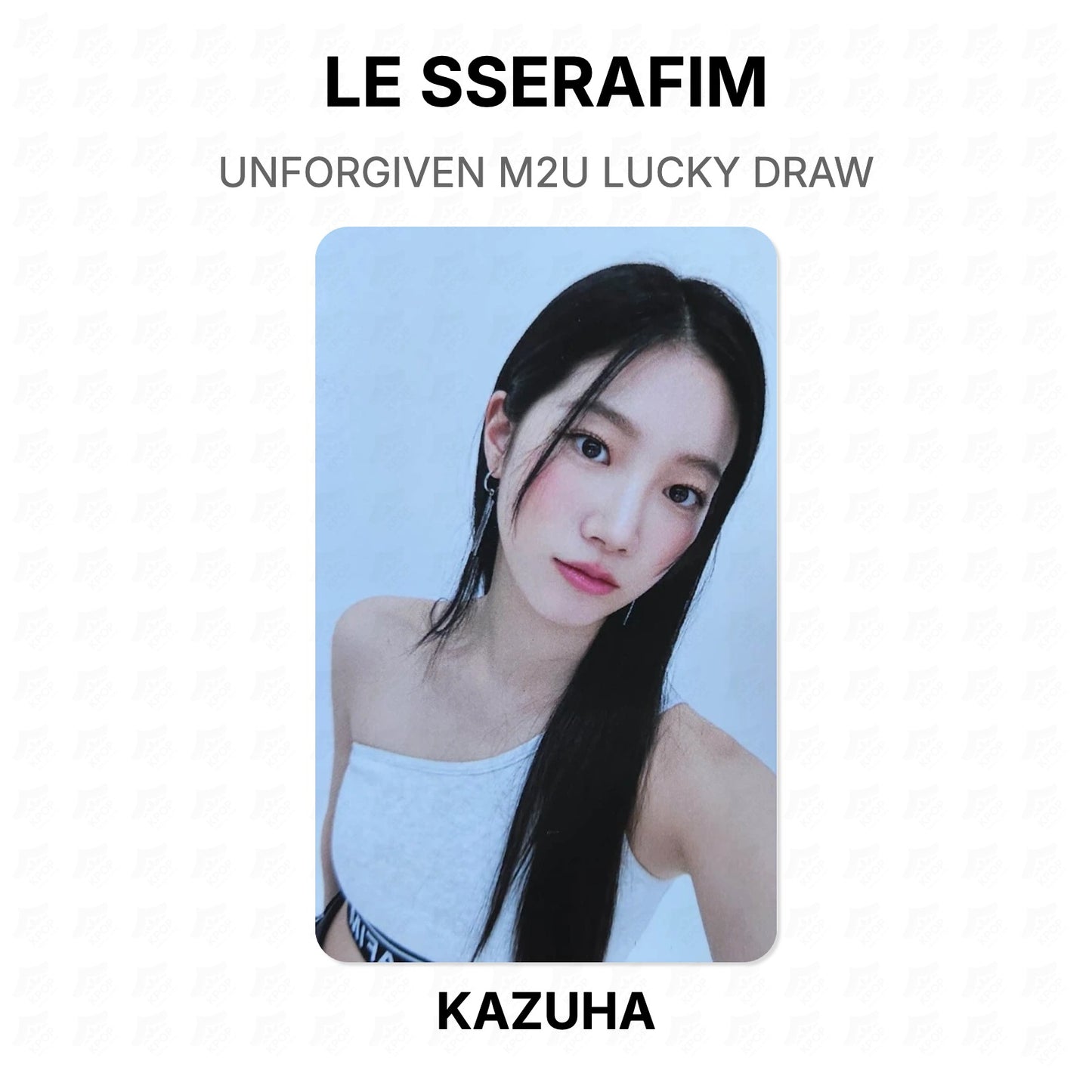 LE SSERAFIM UNFORGIVEN M2U LUCKY DRAW Official Photocard