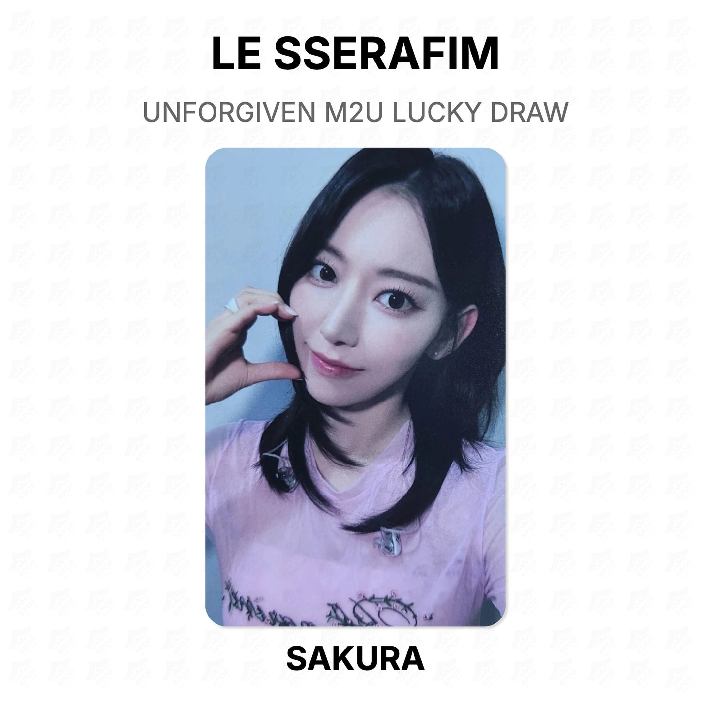 LE SSERAFIM UNFORGIVEN M2U LUCKY DRAW Official Photocard