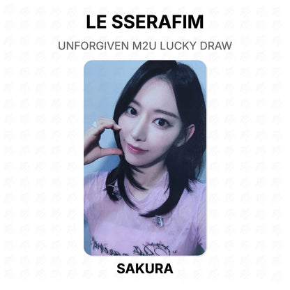 LE SSERAFIM UNFORGIVEN M2U LUCKY DRAW Official Photocard