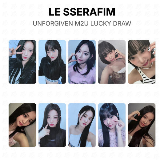 LE SSERAFIM UNFORGIVEN M2U LUCKY DRAW Official Photocard