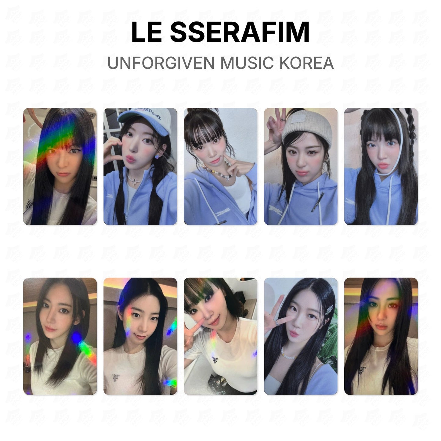 LE SSERAFIM UNFORGIVEN MUSIC KOREA Official Photocard