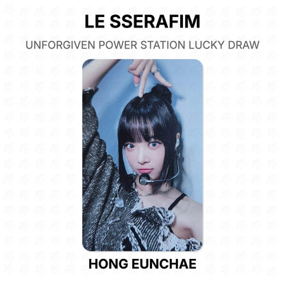 LE SSERAFIM UNFORGIVEN POWER STATION LUCKY DRAW Official Photocard