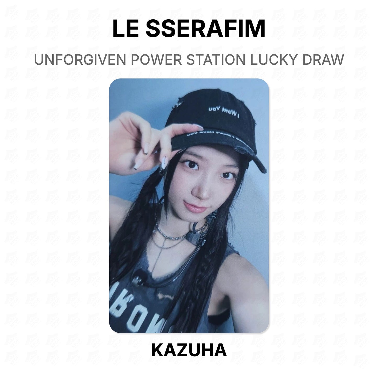LE SSERAFIM UNFORGIVEN POWER STATION LUCKY DRAW Official Photocard