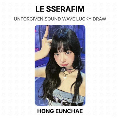 LE SSERAFIM UNFORGIVEN SOUND WAVE LUCKY DRAW Official Photocard