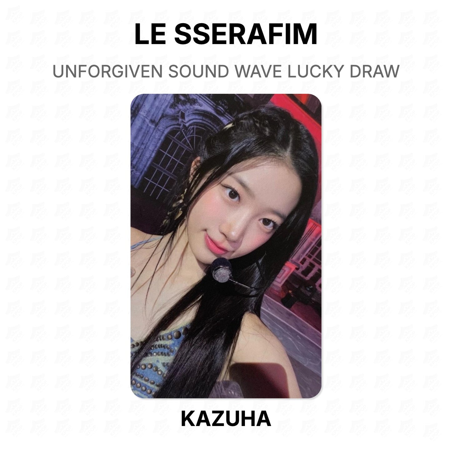 LE SSERAFIM UNFORGIVEN SOUND WAVE LUCKY DRAW Official Photocard
