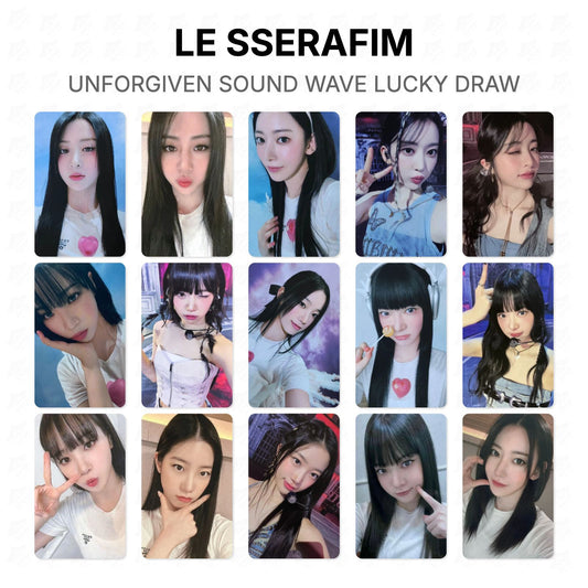 LE SSERAFIM UNFORGIVEN SOUND WAVE LUCKY DRAW Official Photocard