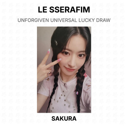 LE SSERAFIM UNFORGIVEN UNIVERSAL LUCKY DRAW Official Photocard