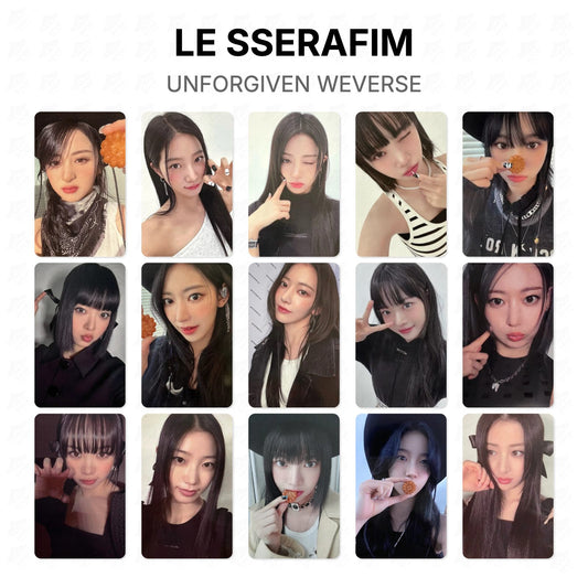 LE SSERAFIM UNFORGIVEN WEVERSE Official Photocard