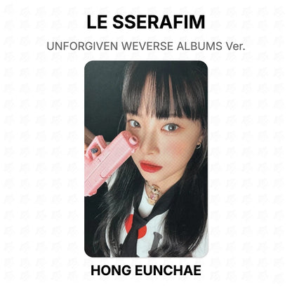 LE SSERAFIM UNFORGIVEN WEVERSE ALBUMS Ver. Official Photocard