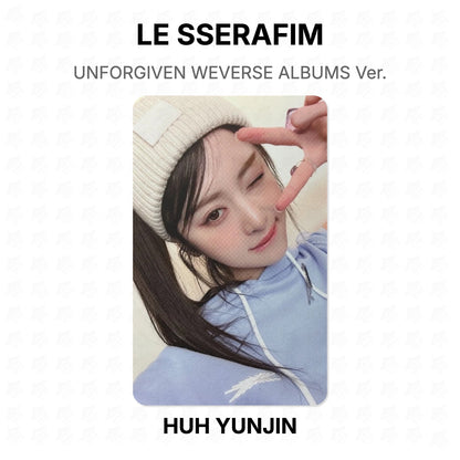 LE SSERAFIM UNFORGIVEN WEVERSE ALBUMS Ver. Official Photocard