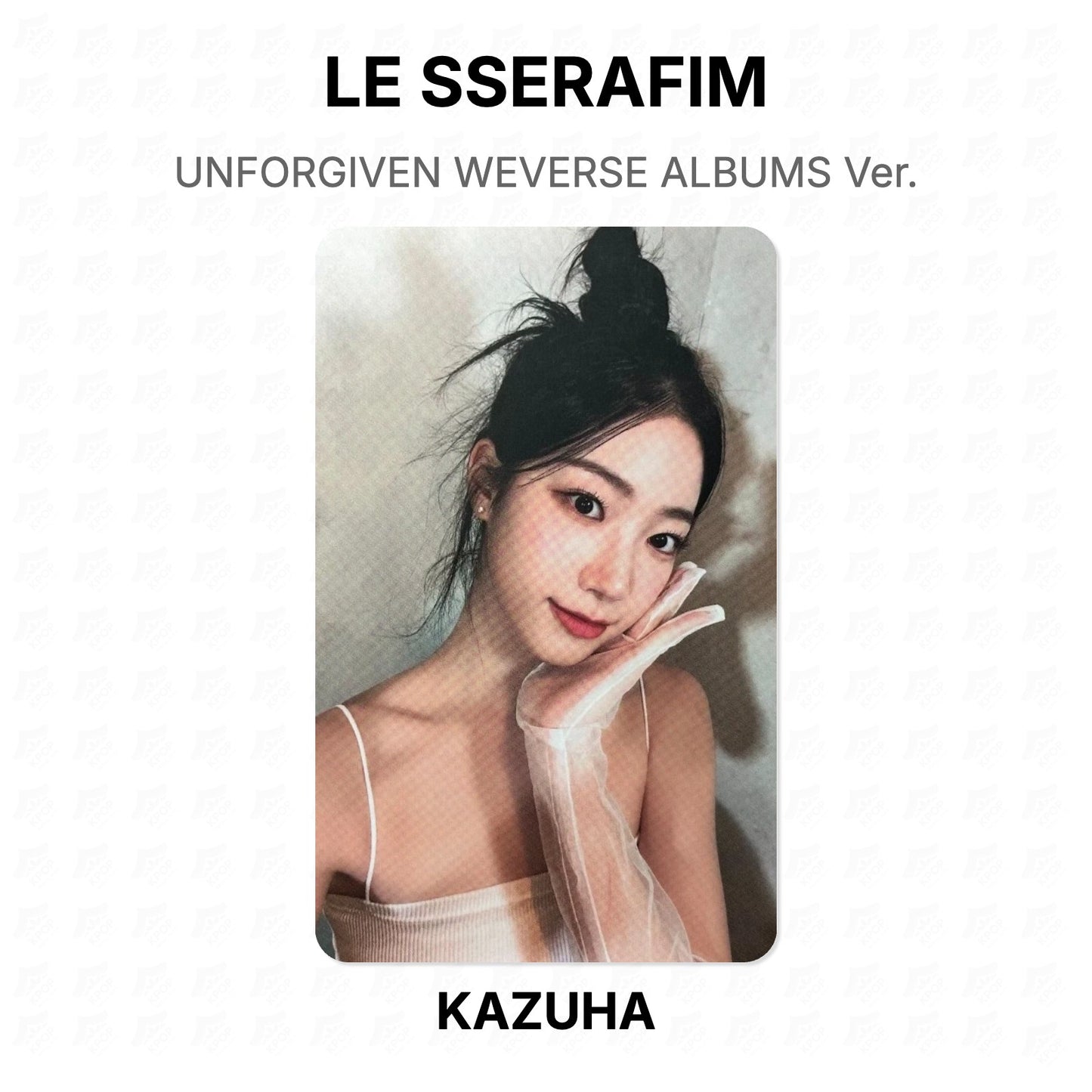 LE SSERAFIM UNFORGIVEN WEVERSE ALBUMS Ver. Official Photocard