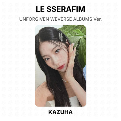 LE SSERAFIM UNFORGIVEN WEVERSE ALBUMS Ver. Official Photocard