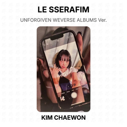 LE SSERAFIM UNFORGIVEN WEVERSE ALBUMS Ver. Official Photocard