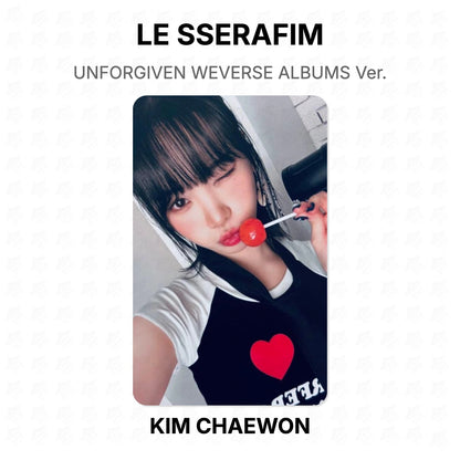 LE SSERAFIM UNFORGIVEN WEVERSE ALBUMS Ver. Official Photocard