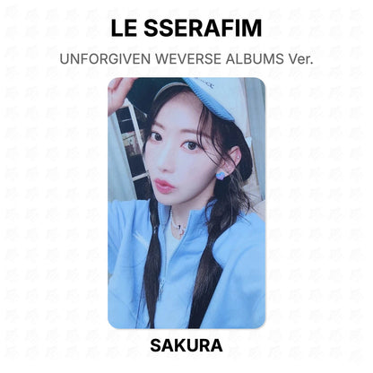 LE SSERAFIM UNFORGIVEN WEVERSE ALBUMS Ver. Official Photocard