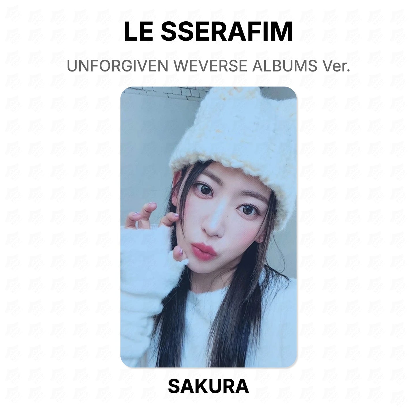 LE SSERAFIM UNFORGIVEN WEVERSE ALBUMS Ver. Official Photocard
