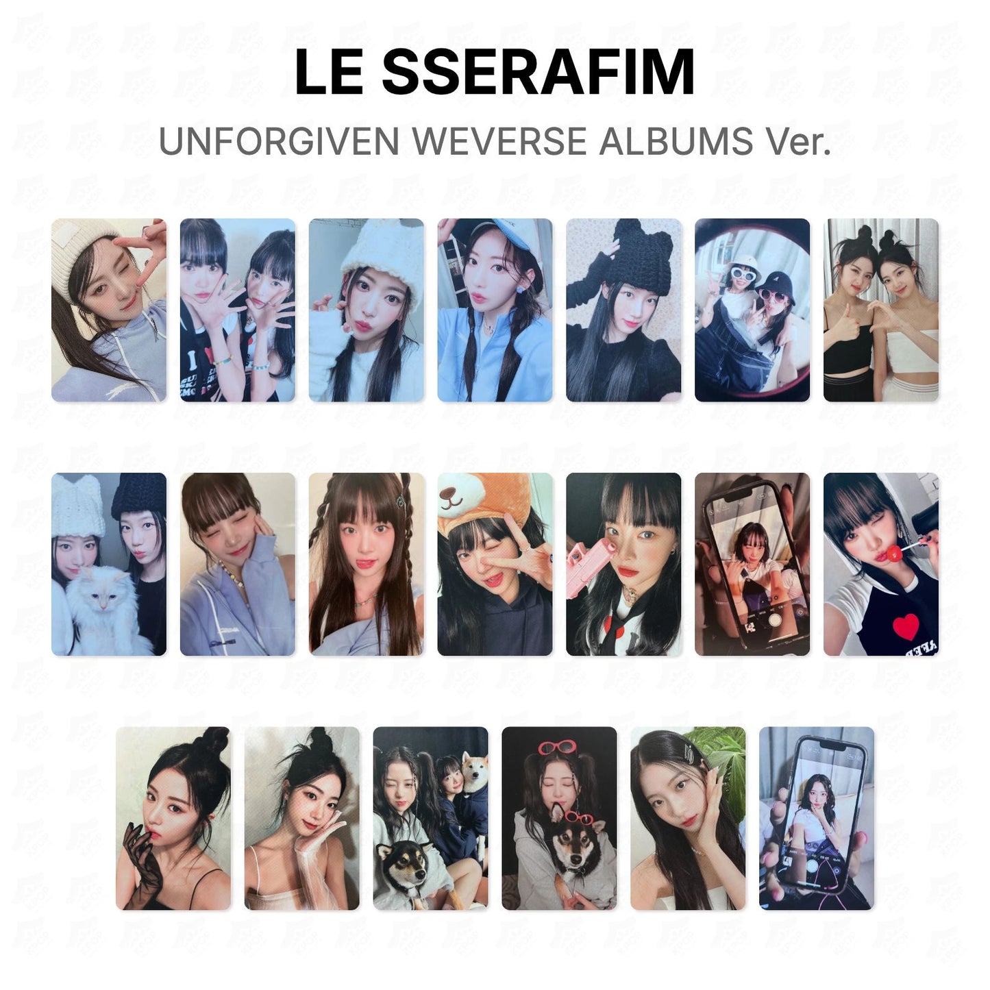 LE SSERAFIM UNFORGIVEN WEVERSE ALBUMS Ver. Official Photocard