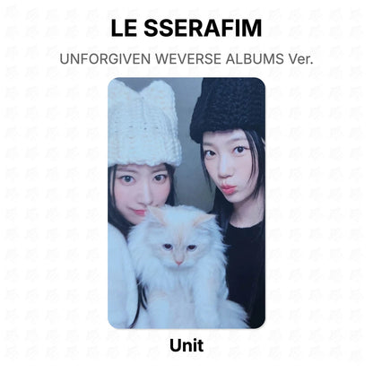 LE SSERAFIM UNFORGIVEN WEVERSE ALBUMS Ver. Official Photocard