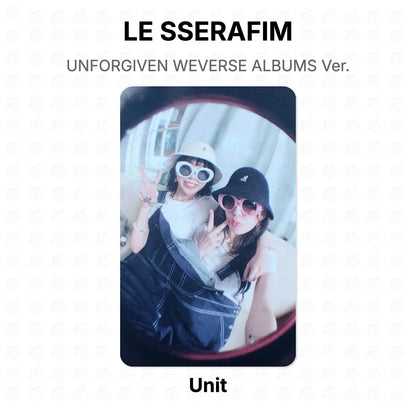 LE SSERAFIM UNFORGIVEN WEVERSE ALBUMS Ver. Official Photocard