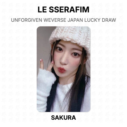 LE SSERAFIM UNFORGIVEN WEVERSE JAPAN LUCKY DRAW Official Photocard