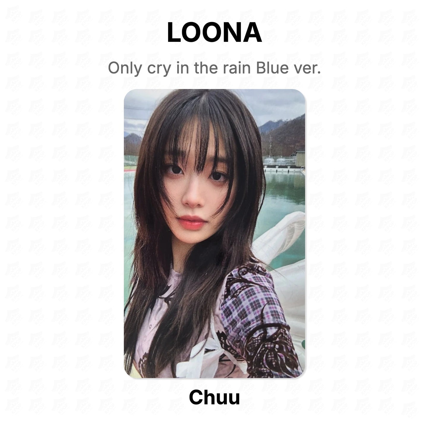 LOONA Only cry in the rain Blue ver. Official Photocard