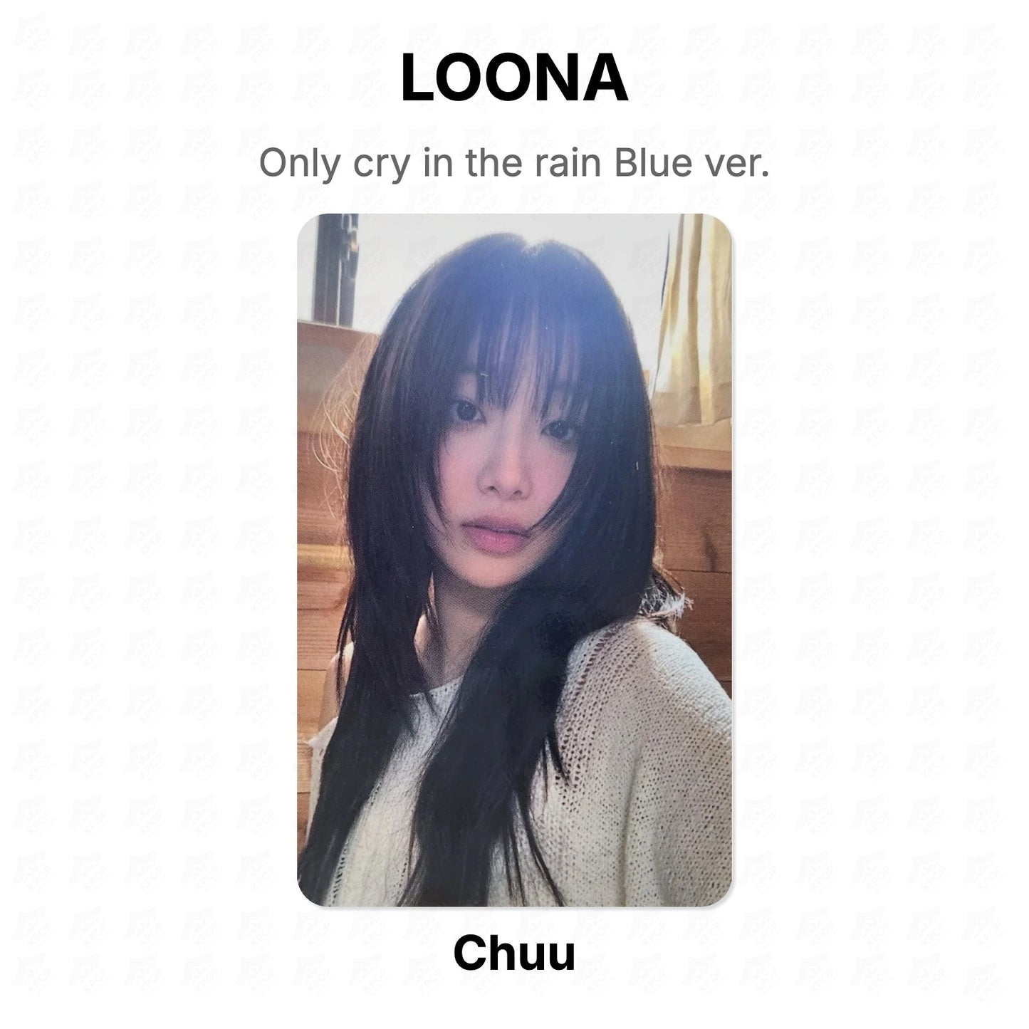 LOONA Only cry in the rain Blue ver. Official Photocard
