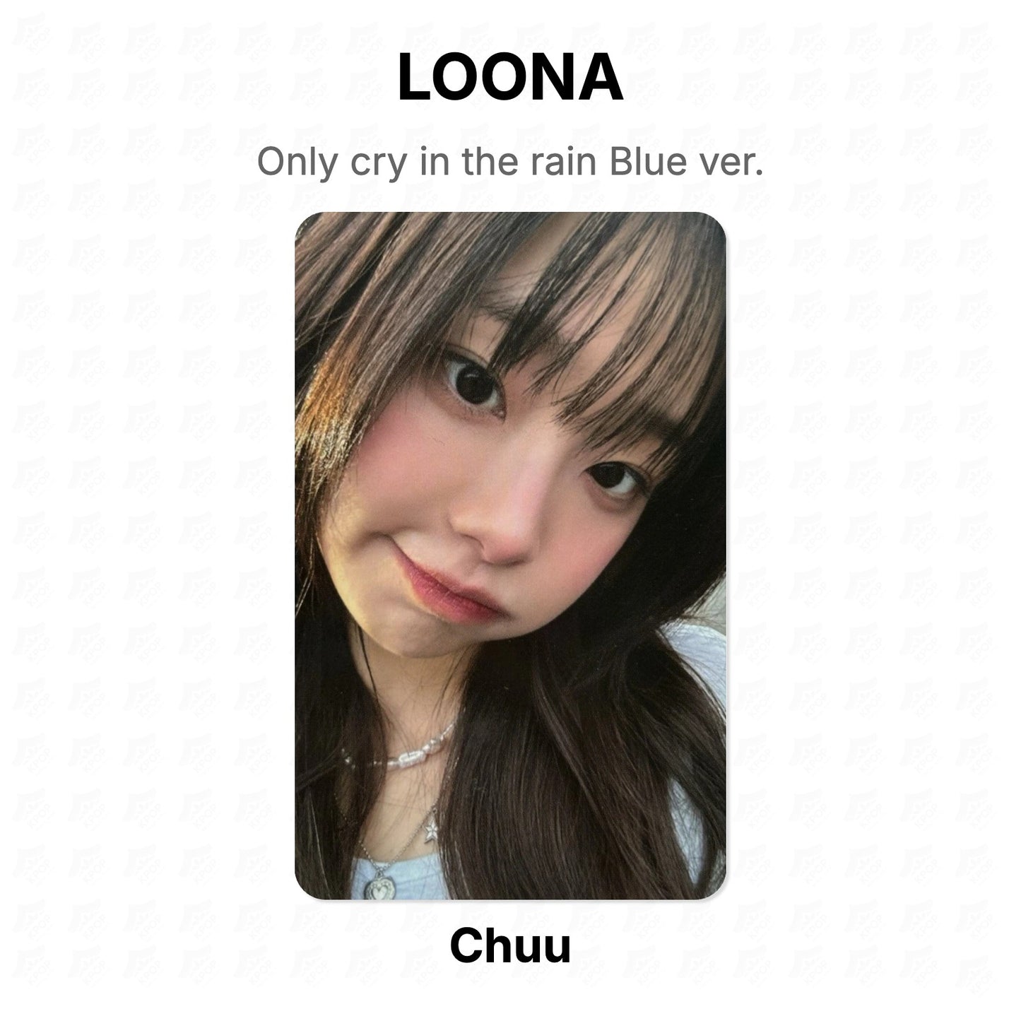 LOONA Only cry in the rain Blue ver. Official Photocard