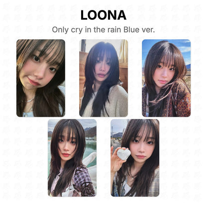 LOONA Only cry in the rain Blue ver. Official Photocard