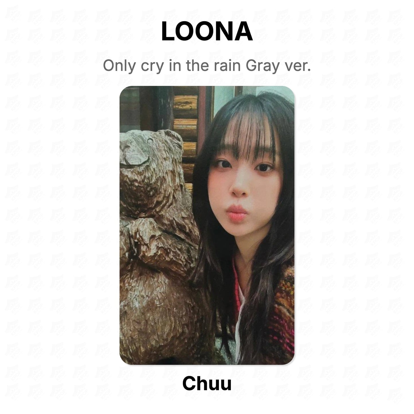 LOONA Only cry in the rain Gray ver. Official Photocard