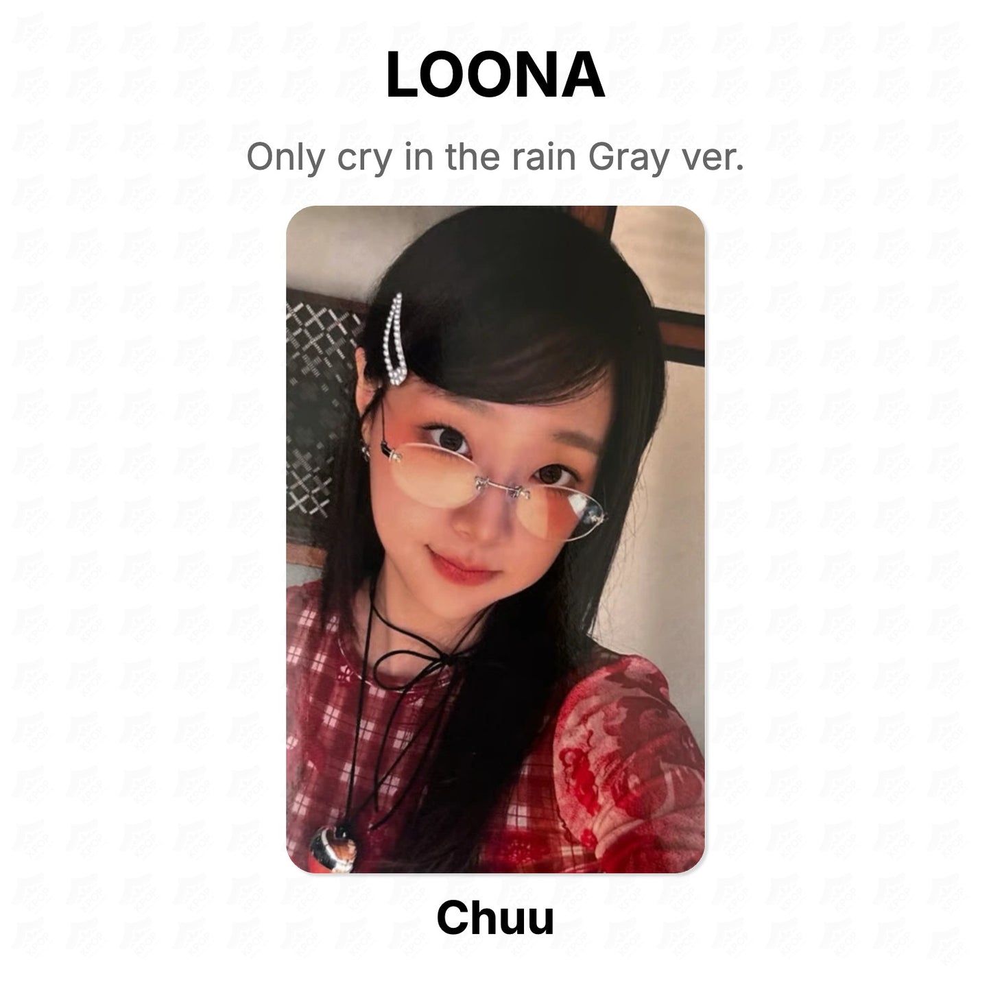 LOONA Only cry in the rain Gray ver. Official Photocard