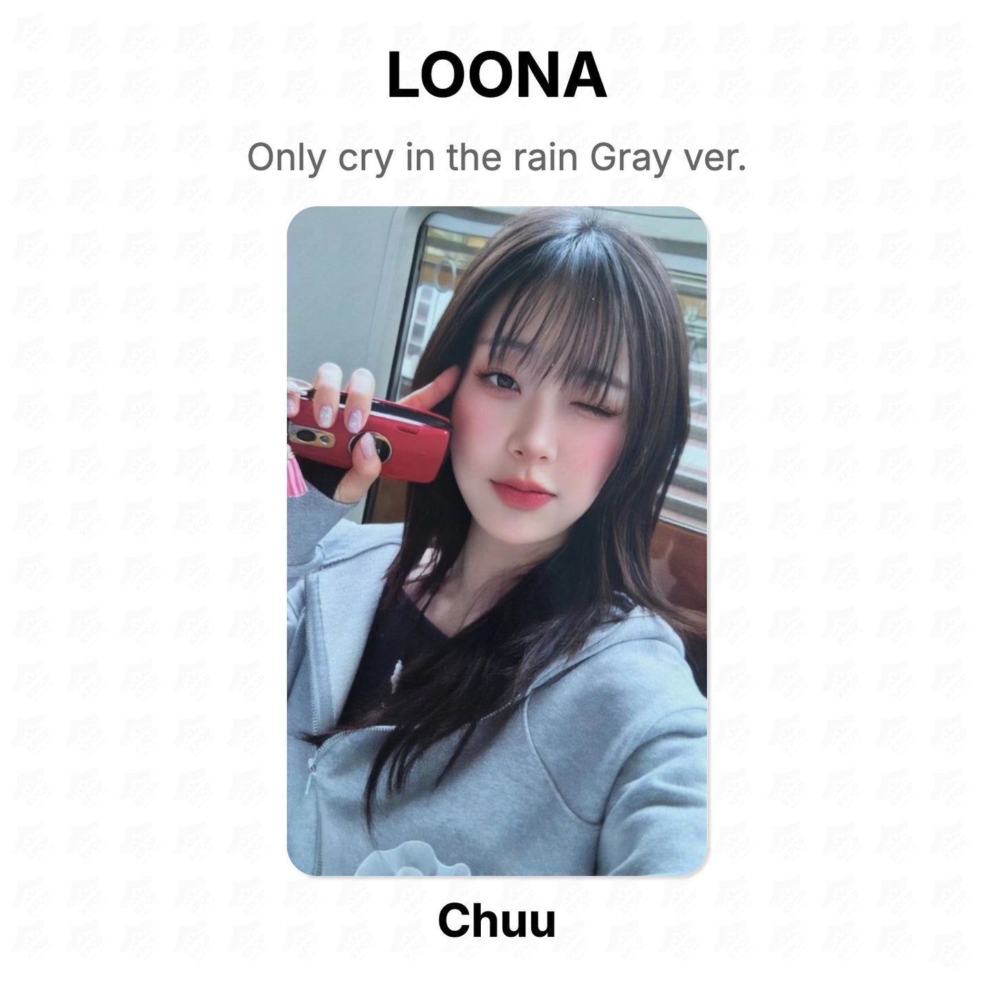 LOONA Only cry in the rain Gray ver. Official Photocard